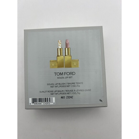 Tom Ford Soleil Lip Set,Soleil Lip Blush+Sunlit Rose Lip Balm, Full Size New - Picture 2 of 2